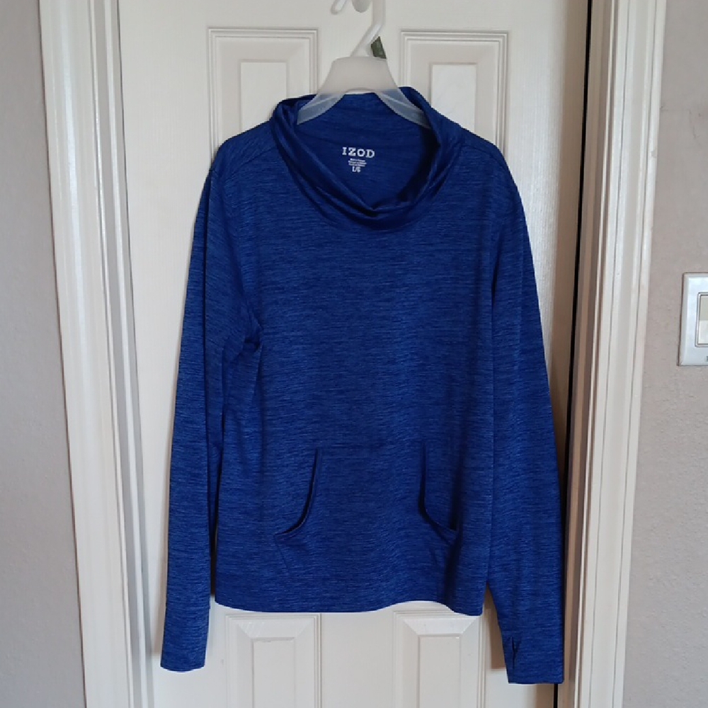 Izod Women's Cowl Neck Sweater in Blue